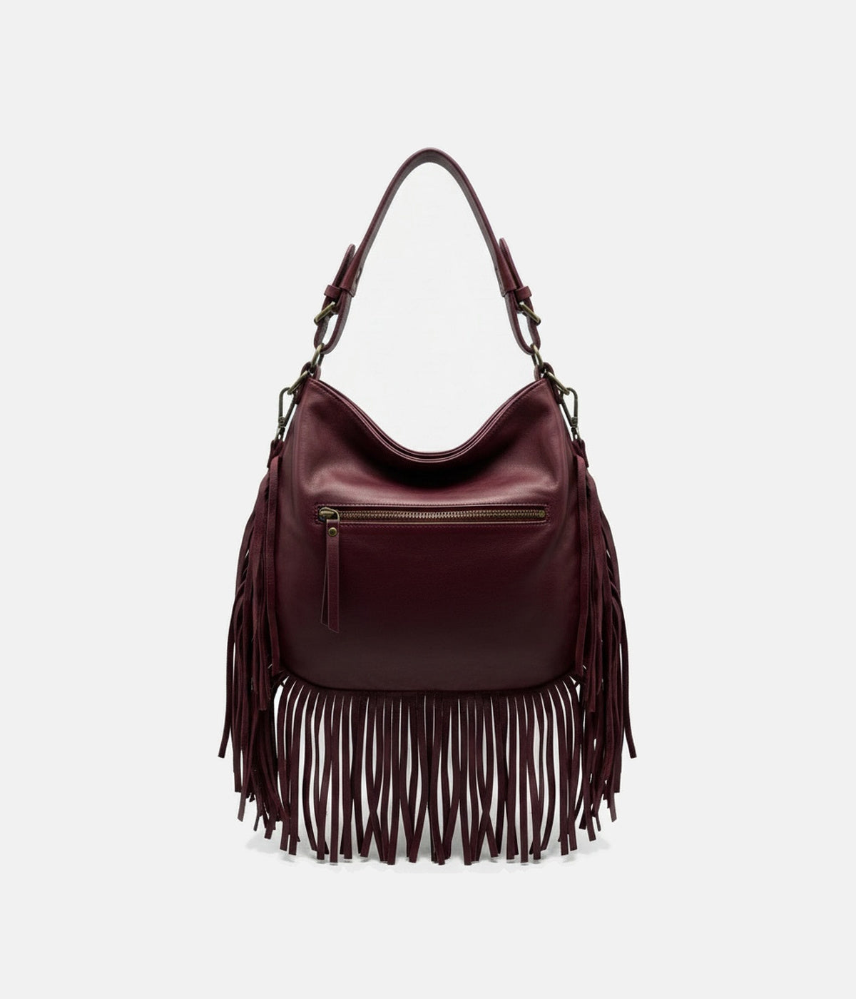 Sac Maya bordeaux — dos et poche zippée — AUNE