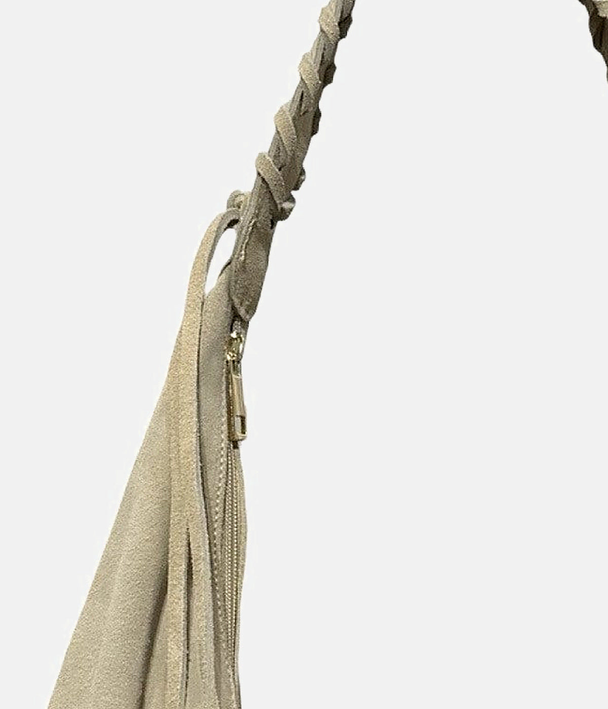 Sac Ingrid beige — détail anse tressée — AUNE