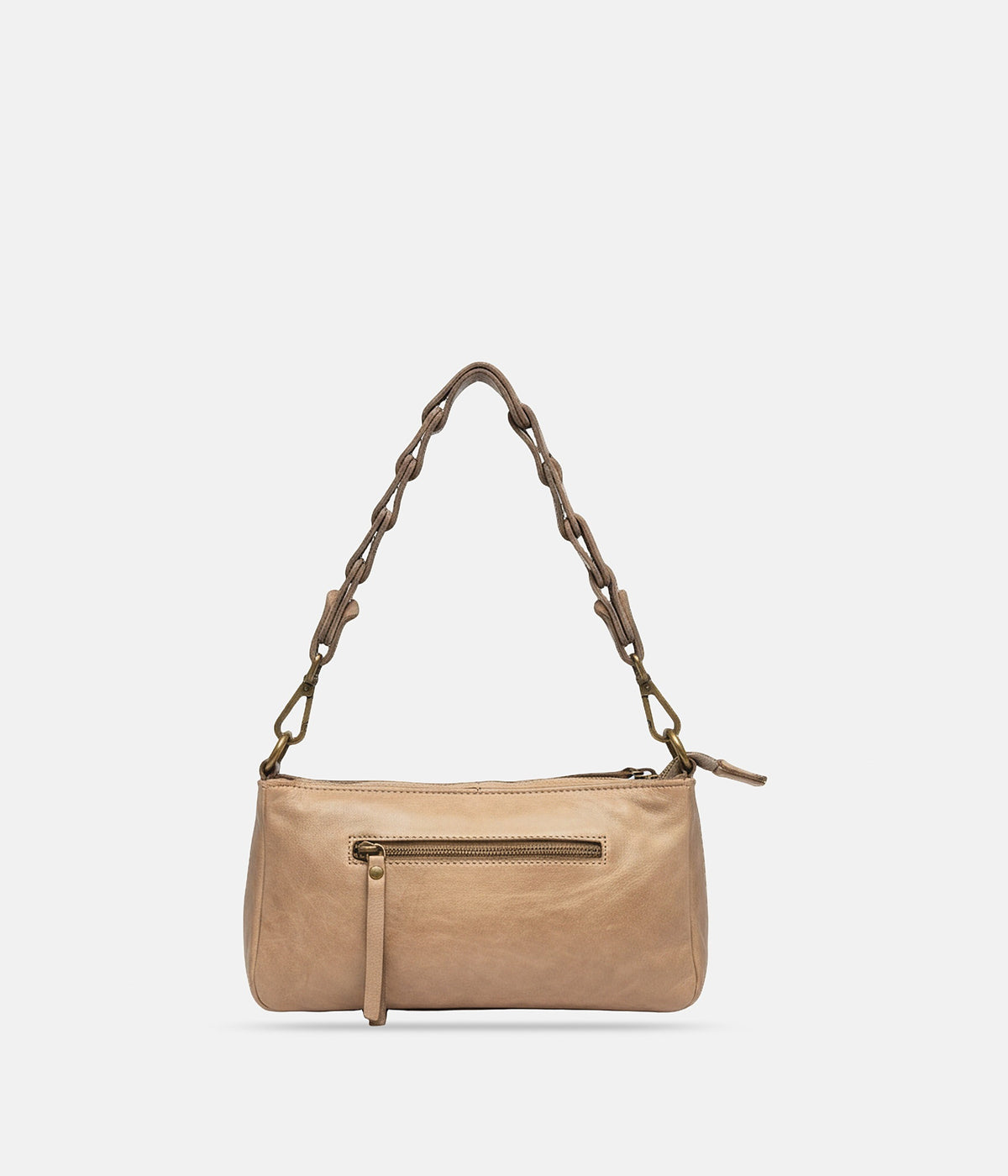 Sac Embla taupe AUNE — vue de dos, poche zippée — AUNE